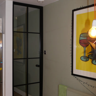 Lucent View – Single Hinged Door with Knob and Frame – PMF