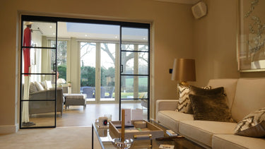 Vista Grid – Double Sliding Glass Door with Two Side Panels – PMF - CreoGlass®