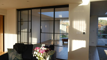 Vista Grid – Double Sliding Glass Door with Two Side Panels – PMF - CreoGlass®