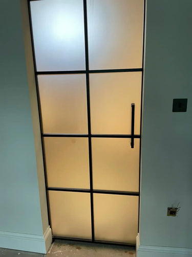 Loft Grid – Single Sliding Glass Door – PMF - CreoGlass®