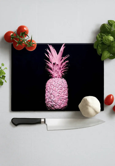 Pink Pineapple Glass Chopping Board and Placemat - CreoGlass®