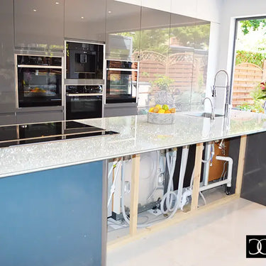 Ice Cracked 10mm Glass Worktop - CreoGlass®