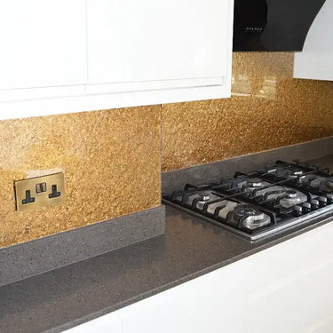 Deep Gold - Mica Splashback - Bespoke - CreoGlass®
