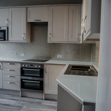 Deep Silver - Mica Splashback - Bespoke - CreoGlass®