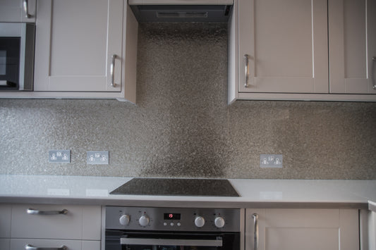 Deep Silver - Mica Splashback - Bespoke