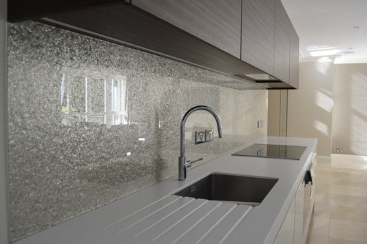 Deep Silver - Mica Splashback - Bespoke