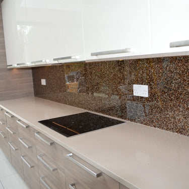 Deep Mix - Mica Splashback - Bespoke - CreoGlass®
