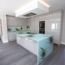 Peacock Printed 10mm Glass Worktop - CreoGlass®