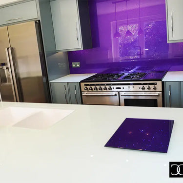 Pure White 10mm Glossy Glass Worktop - CreoGlass®