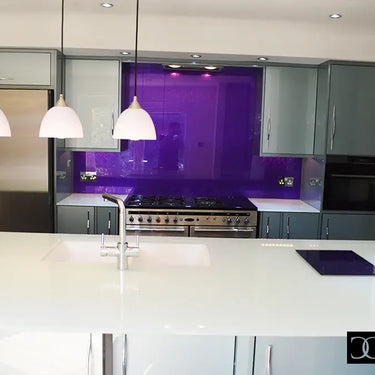 Pure White 10mm Glossy Glass Worktop - CreoGlass®
