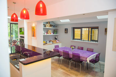 100% Luxury Orchid Mist 10mm Glass Worktop - CreoGlass®
