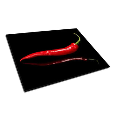 Red Chilli Glass Chopping Board and Placemat - CreoGlass®