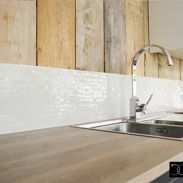 Light Slate – Kiln Splashback – Bespoke - CreoGlass®