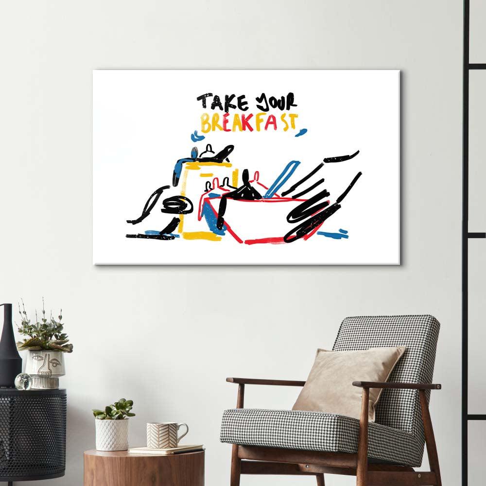 Take your Breakfast Abstract Glass Wall Art - DIY - CreoGlass®