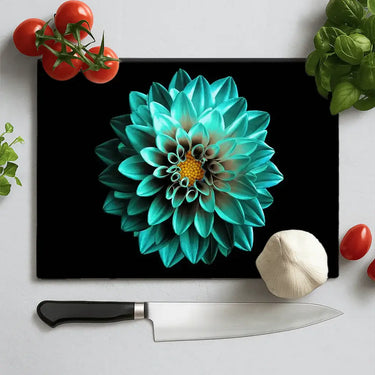 Turquoise Dahlia Splashback DIY - Mix and Match - CreoGlass®
