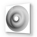 White Abstract Halftone Spiral Glass Wall Art - DIY - CreoGlass®