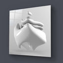 White Glossy Cube Glass Wall Art - DIY - CreoGlass®