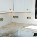 White Grey Marble 10mm Silestone Quartz Worktop - CreoGlass®