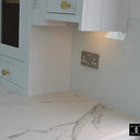 White Grey Marble 10mm Silestone Quartz Worktop - CreoGlass®