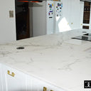 White Grey Marble 10mm Silestone Quartz Worktop - CreoGlass®