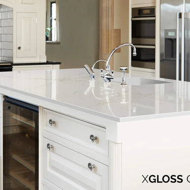 White XGloss Glacier 10mm Dekton Worktop - CreoGlass®