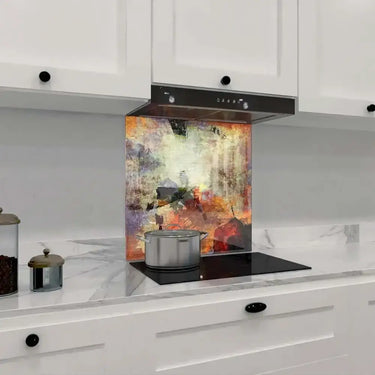 Abstract Volcanic Colours Printed Glass Splashback - DIY - CreoGlass®