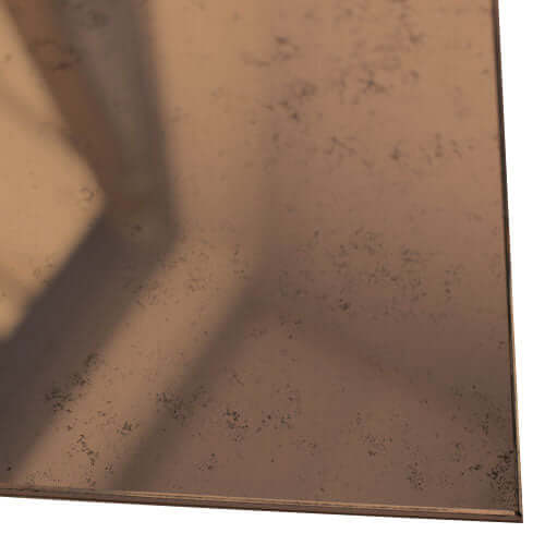 Antique Toughened Mirror - Bronze - Sample - 5 - CreoGlass®