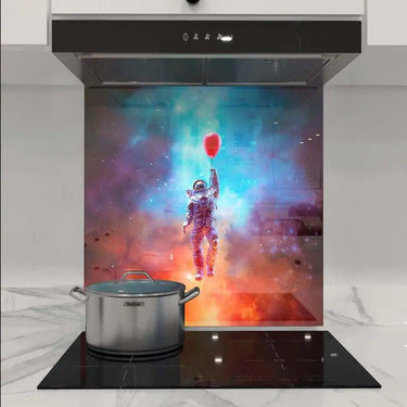 Astronaunt Printed Glass Splashback - DIY - CreoGlass®