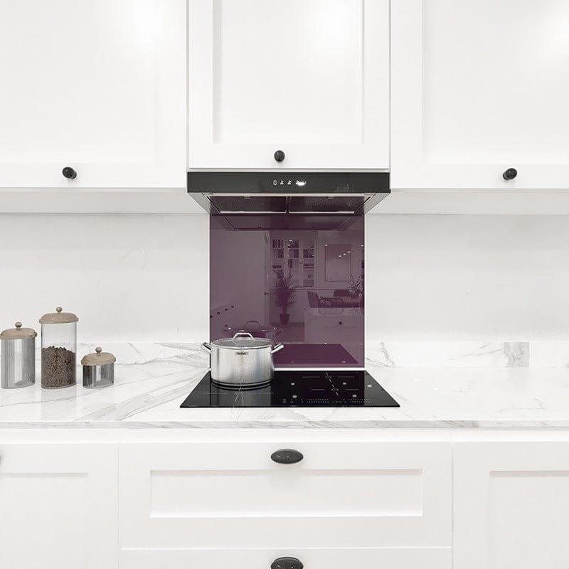 Aubergine Colour Glass Splashback - DIY - CreoGlass®