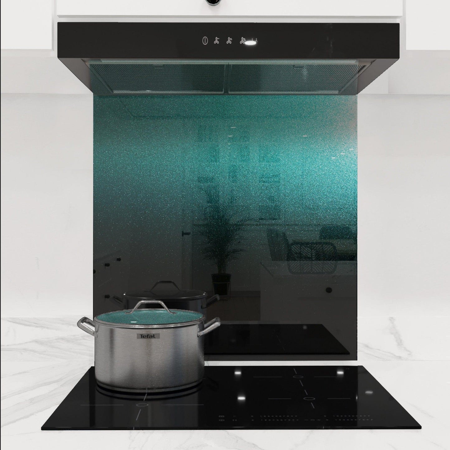 Black to Teal - Gradient - Splashback - DIY - CreoGlass®