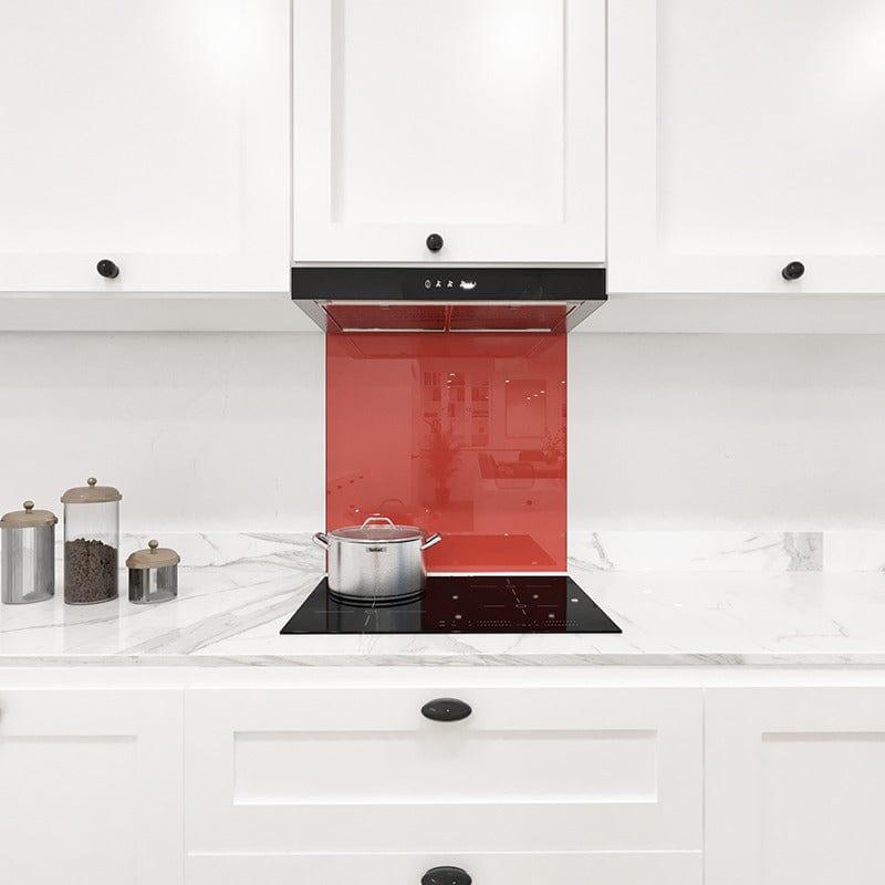 Burnt Orange Colour Glass Splashback - DIY - CreoGlass®