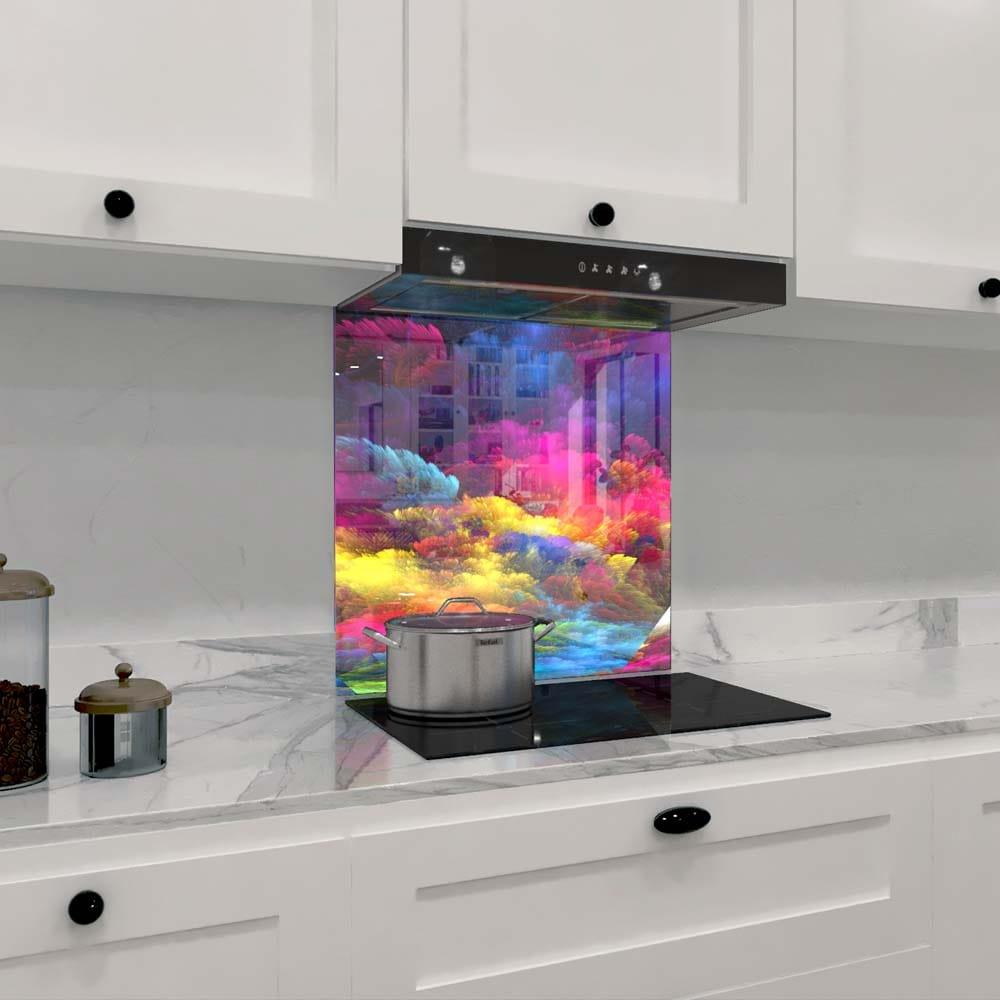 Colourful Clouds Printed Glass Splashback - DIY - CreoGlass®