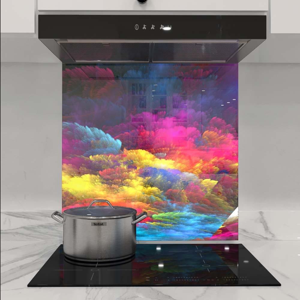 Colourful Clouds Printed Glass Splashback - DIY - CreoGlass®