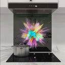Colourful Explosion Printed Glass Splashback - DIY - CreoGlass®