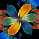 Colourful Petals Printed Glass Splashback - DIY - CreoGlass®