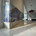 "Anne" - Blue Lilac - Liquid Ink Glass Splashback - Bespoke - CreoGlass®