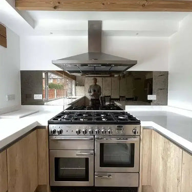 Antique Toughened Mirror - Bronze - splashback - 4 - Bespoke - CreoGlass®