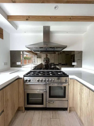 Antique Toughened Mirror - Bronze - splashback - 4 - Bespoke - CreoGlass®
