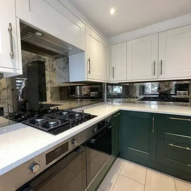 Antique Toughened Mirror - Bronze - splashback - 8 - Bespoke - CreoGlass®