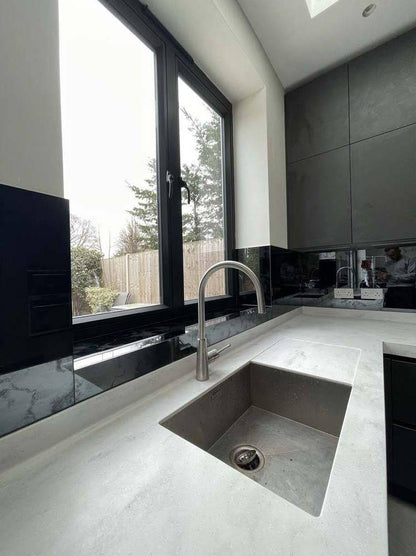 Antique Toughened Mirror - Grey - splashback - 8 - Bespoke