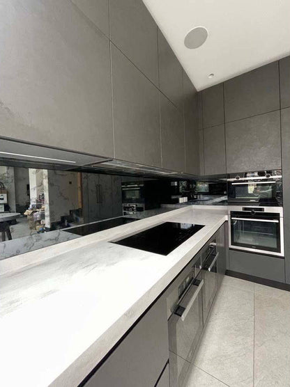 Antique Toughened Mirror - Grey - splashback - 8 - Bespoke