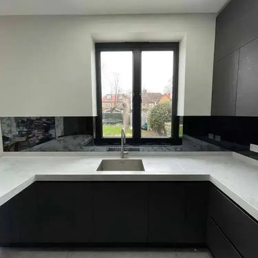 Antique Toughened Mirror - Grey - splashback - 8 - Bespoke - CreoGlass®