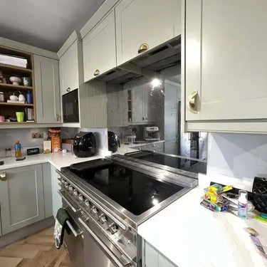 Antique Toughened Mirror - Silver - splashback - 4 - Bespoke - CreoGlass®