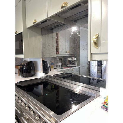 Antique Toughened Mirror - Silver - splashback - 4 - CreoGlass E-Shop