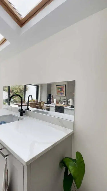 Antique Toughened Mirror - Silver - splashback - 6 - Bespoke - CreoGlass®