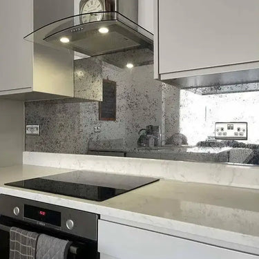 Antique Toughened Mirror - Silver - splashback - 6 - Bespoke - CreoGlass®