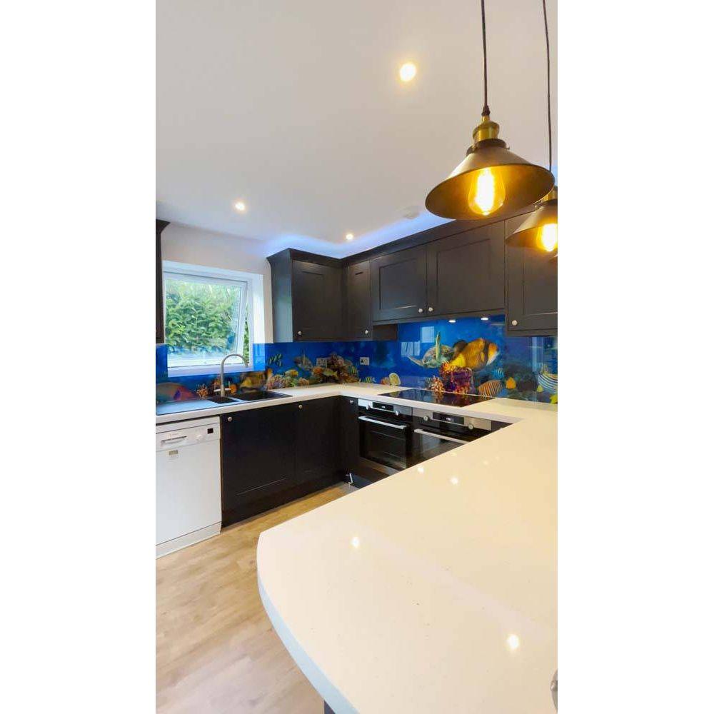 Aquarium Printed Glass Splashback - Bespoke - CreoGlass®