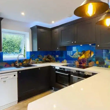 Aquarium Printed Glass Splashback - Bespoke - CreoGlass®