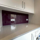 Aubergine Colour Glass Splashback - Bespoke - CreoGlass®