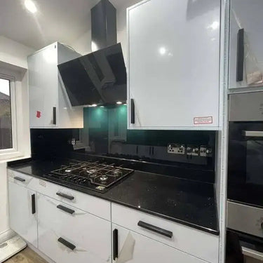 Black to Teal - Gradient - Splashback - Bespoke - CreoGlass®